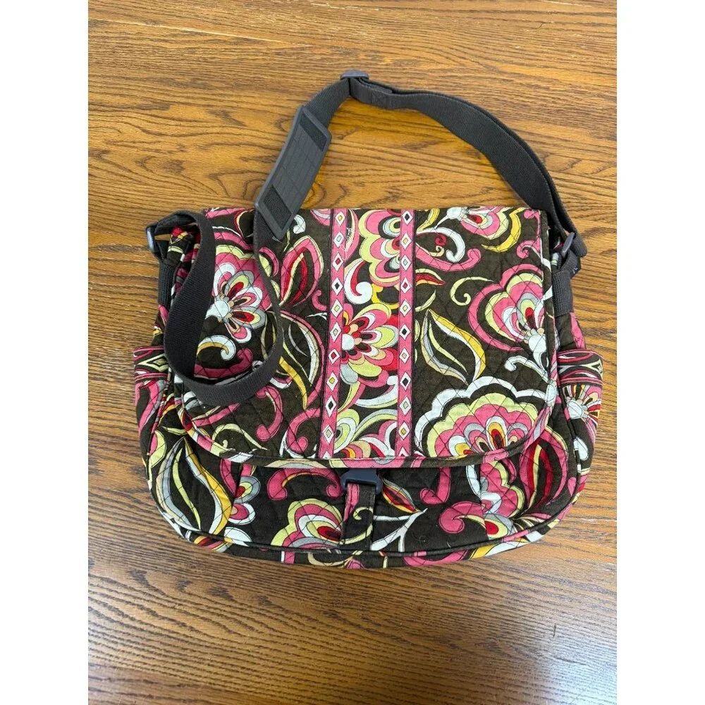 Vera‎ Bradley Retired Puccini Fall Print Quilted Messenger Bag